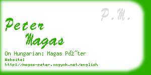 peter magas business card